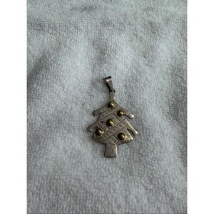 Vintage Sterling Silver 925 Taxco Mexico Christmas Tree Pendant